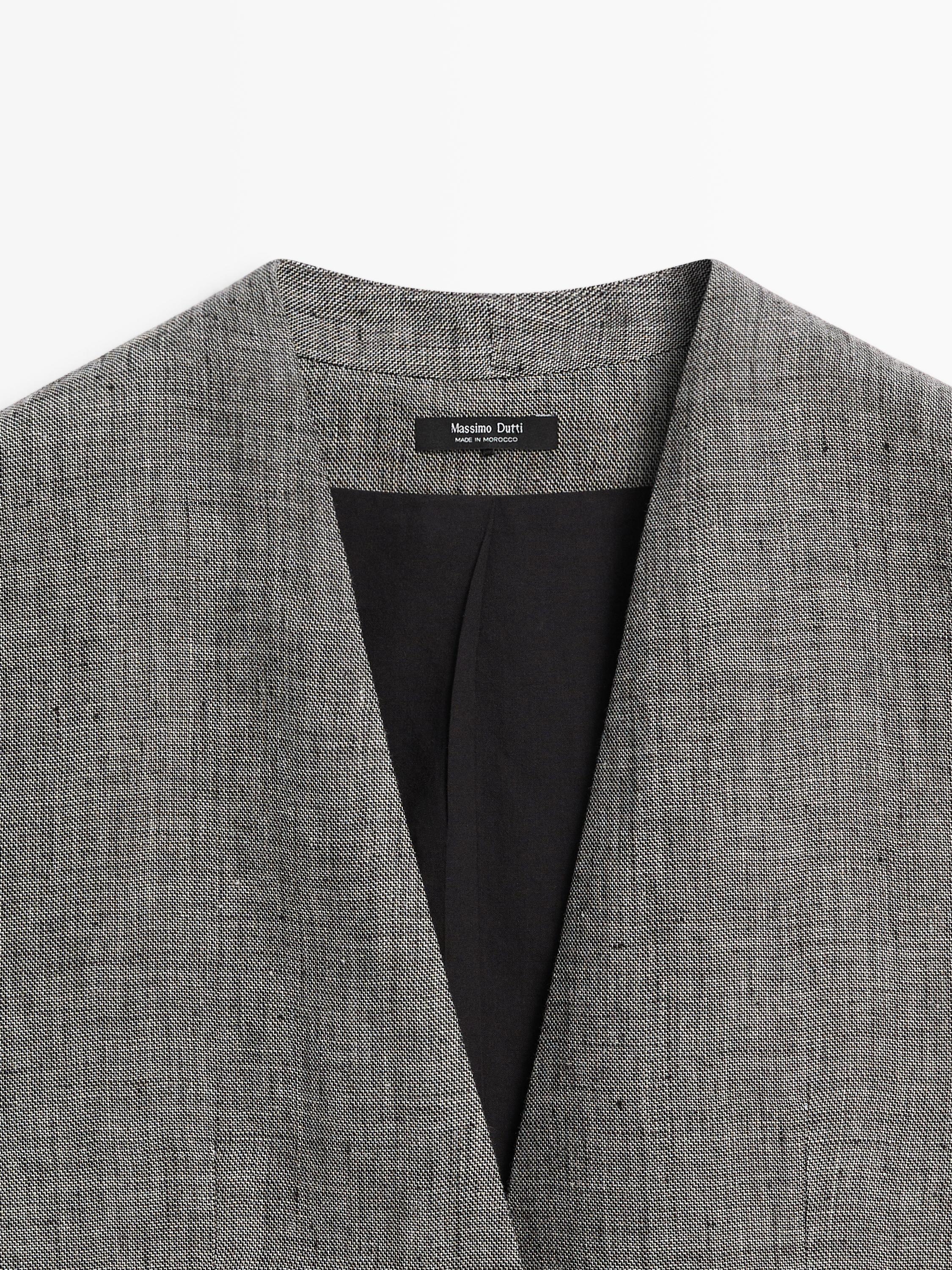 Gilet à épaules marquées en lin